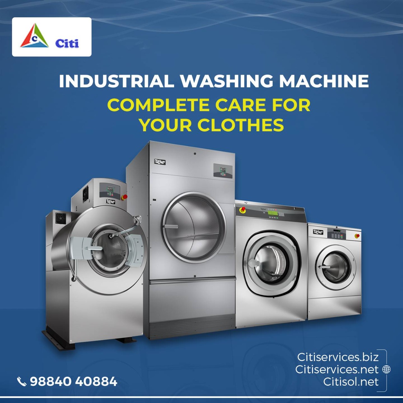 Industrial Washing Machine - COMPLETE CARE FOR YOUR CLOTHES